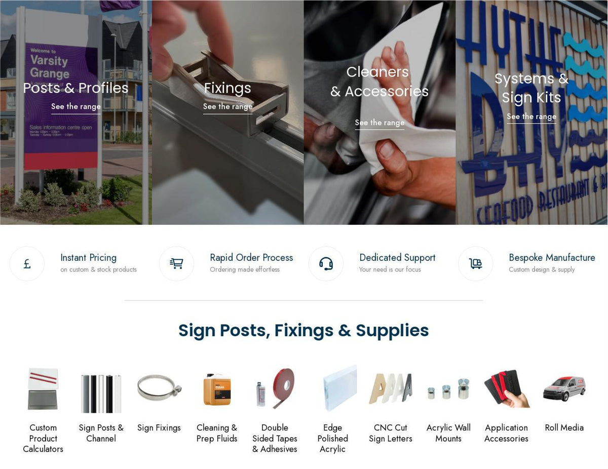 Sign Trade Supplies Homepage Refresh Sign Trade Supplies Ltd