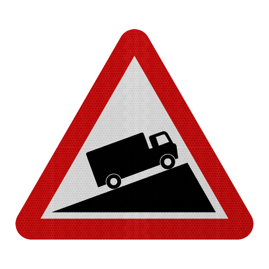 Slow Moving Vehicles on Incline Ahead Traffic Sign | Diagram 583 | RA2 | Post Mountable