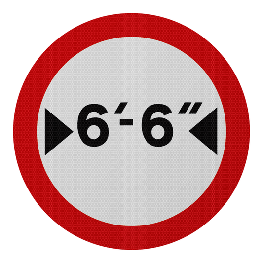 Mandatory Width Restriction Road Sign | Diagram 629A | RA2 | Post Mountable