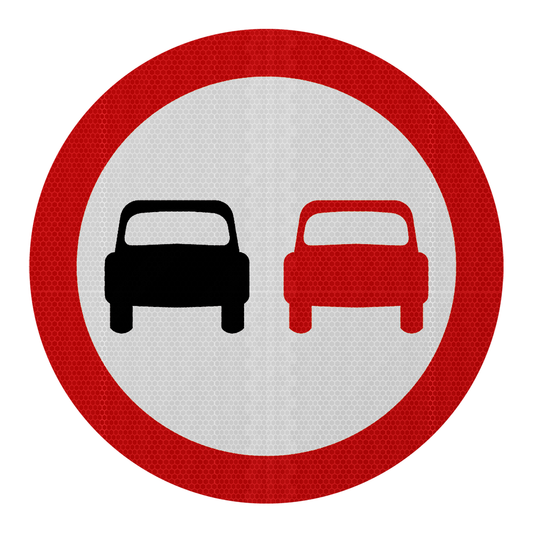 No Overtaking Restriction Road Sign | Diagram 632 | RA2 | Post Mountable