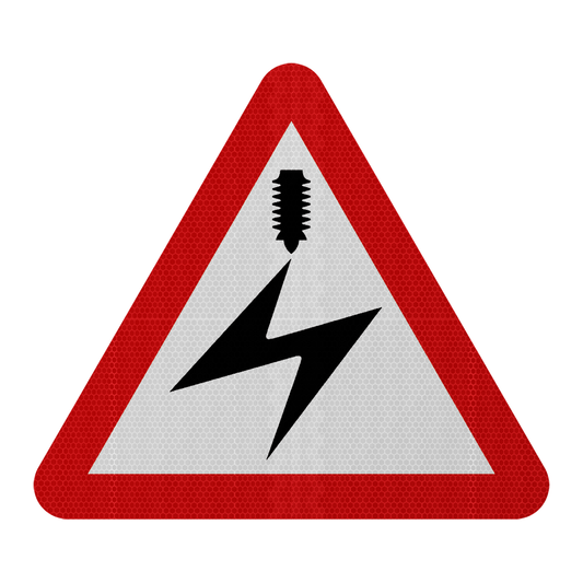 Overhead Electrified Cable Ahead Traffic Sign | Diagram 779 | RA2 | Post Mountable