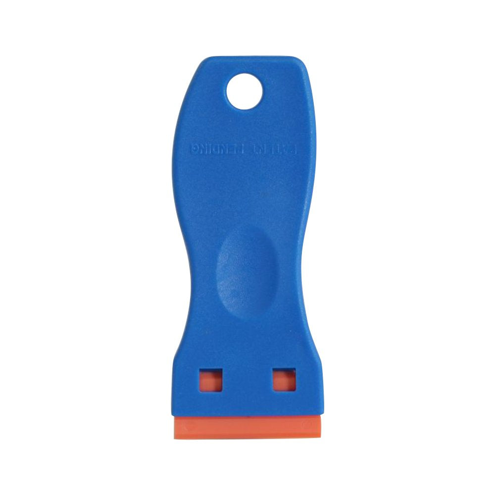 Blue Plastic Scraper - Orange Blade
