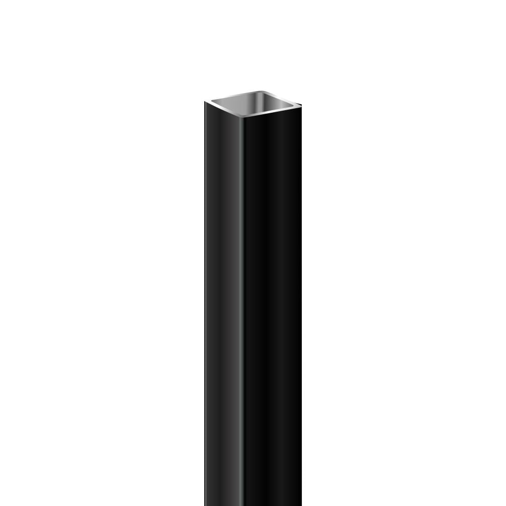 76mm x 76mm Black Square Sign Post Aluminium Powder Coat Aluminium