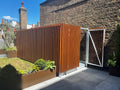 Premium rooftop plant screen using Decro Wood Effect Aluminium