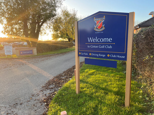 Kopa  Post & Panel sign system at Girton Golf Club