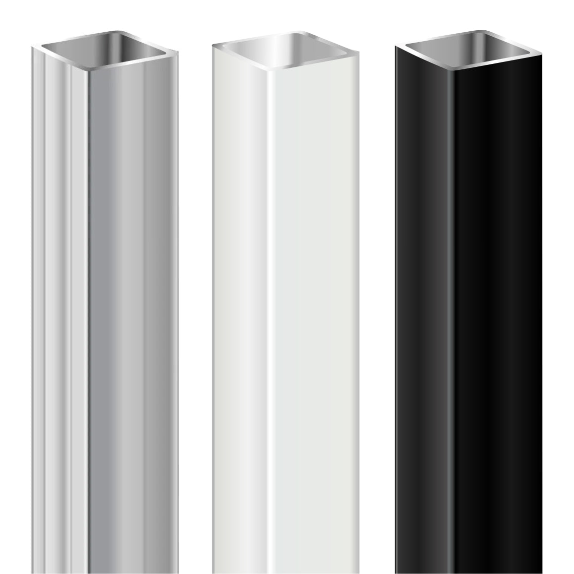 100mm x 100mm Square Aluminium Post (Box Section)