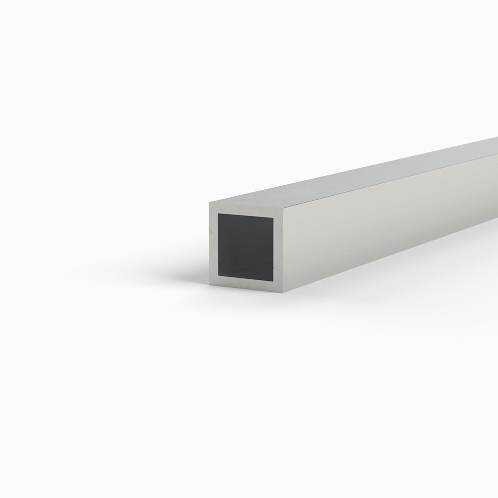 25mm x 25mm Aluminium Square Box Tube - Mill Finish