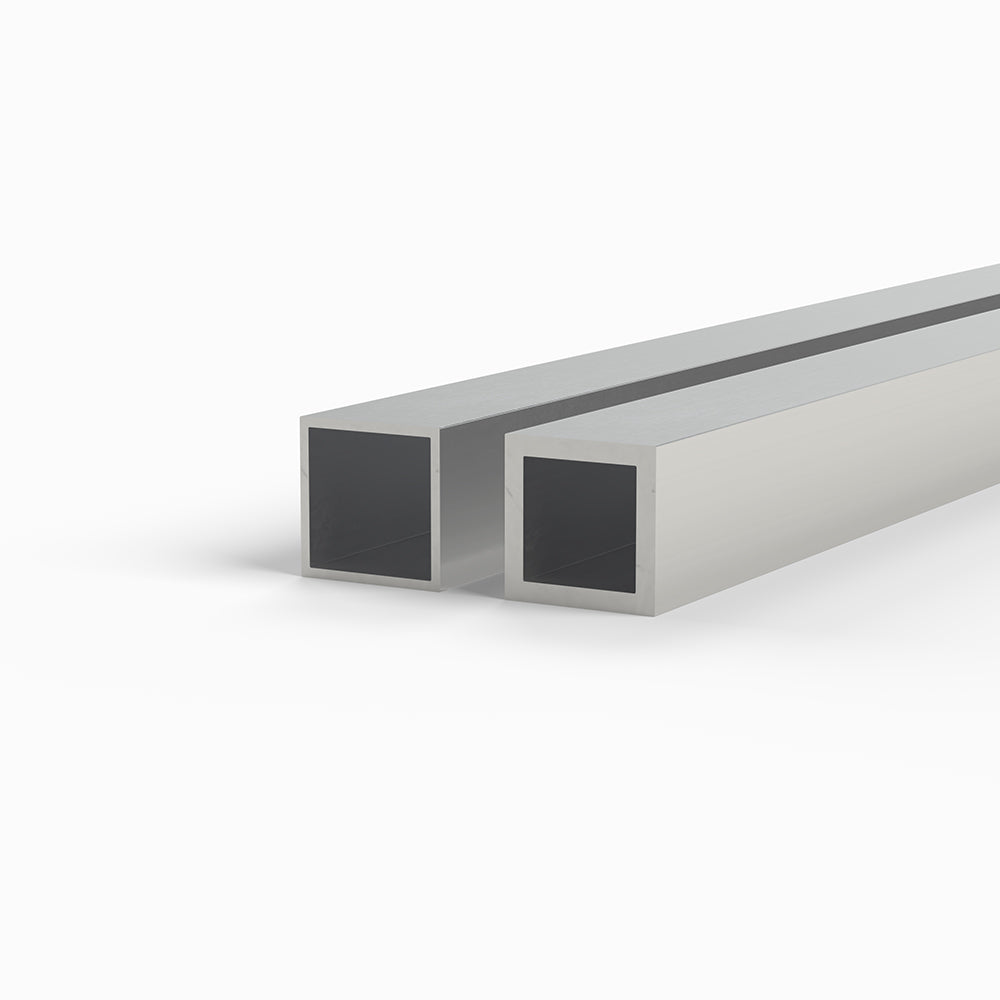 25mm x 25mm Aluminium Square Box Tube - Mill Finish