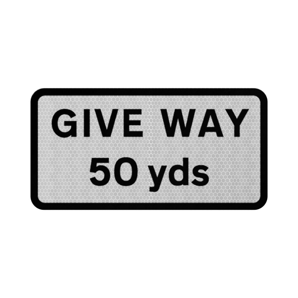 Give Way 50yds | Diagram 503 Supp Plate | RA2 | Post Mountable – Sign ...