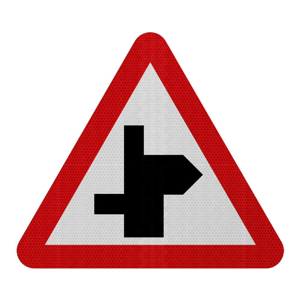 Staggered Junction Ahead Sign | Diagram 507.1 | RA2 | Post Mountable ...