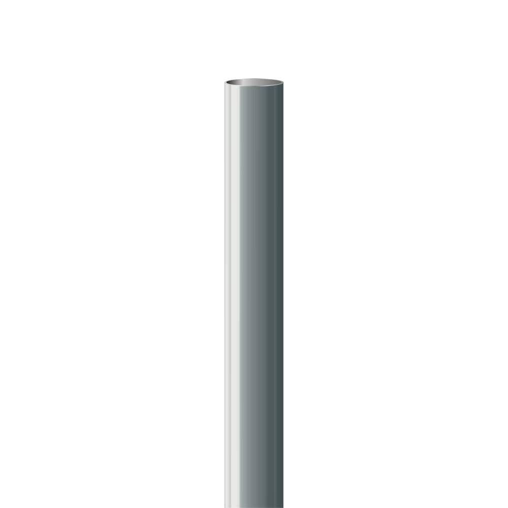 50mm Dia Round Sign Post | Aluminium Tube | Grey, Black, White, Silver ...