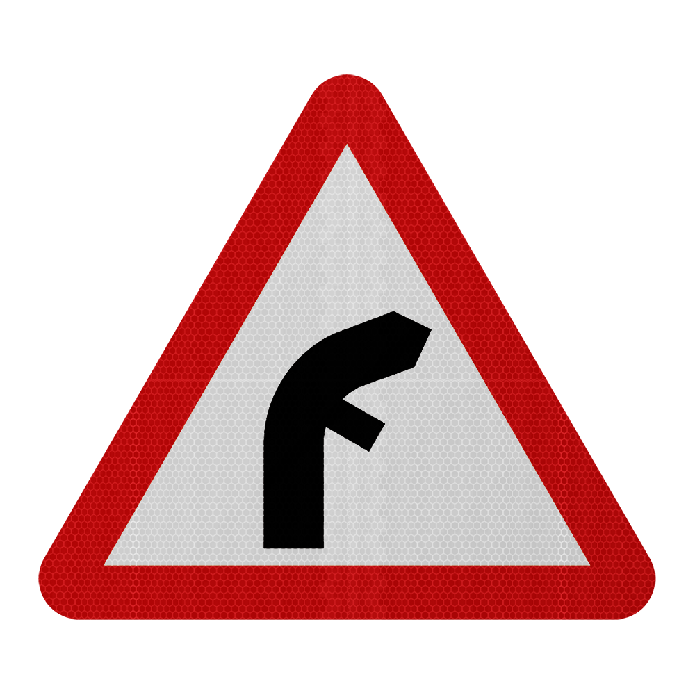 Intersection Inside a Harsh Turn Ahead Road Sign | Diagram 512.2 | RA2 ...