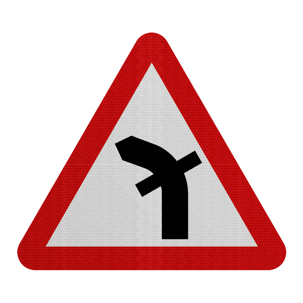 Crossroads on a Bend Ahead Road Sign | Diagram 512.3 | RA2 | Post Moun ...
