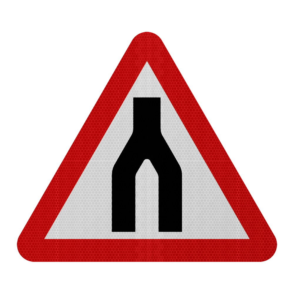 Dual Carriageway Ends Road Sign Diagram 520 RA2 Post Mountable dual-carriageway-ends-road-sign-diagram-520-ra2-post-mountable