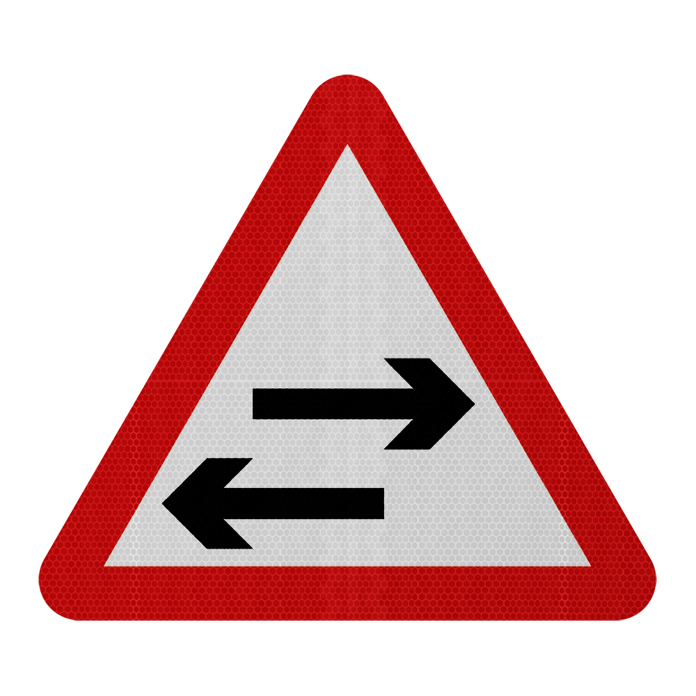 Two Way Traffic Crossing Ahead Road Sign Diagram 522 RA2 Post Mo two-way-traffic-crossing-ahead-road-sign-diagram-522-ra2-post-mo