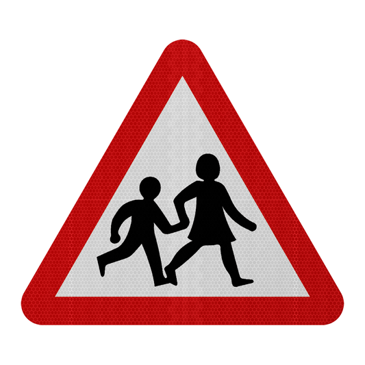 Children Going to or From School / Playground Road Sign | Diagram 545 | RA2 | Post Mountable