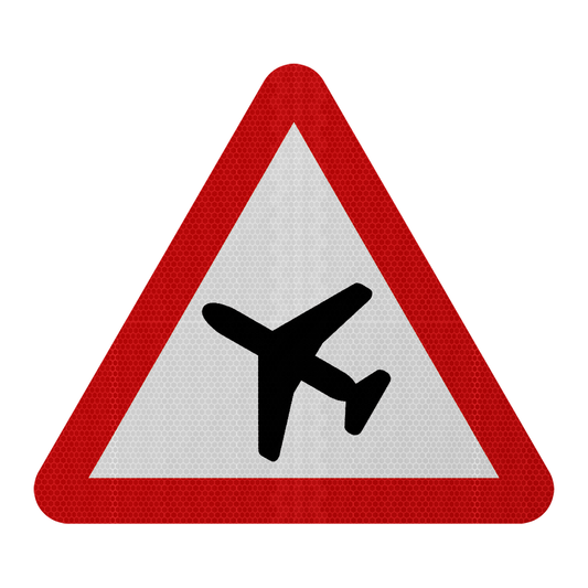 Low Flying Aircraft Traffic Sign | Diagram 558 | RA2 | Post Mountable
