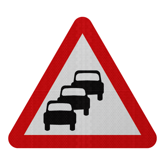 Traffic Queues Likely Ahead Traffic Sign | Diagram 584 | RA2 | Post Mountable