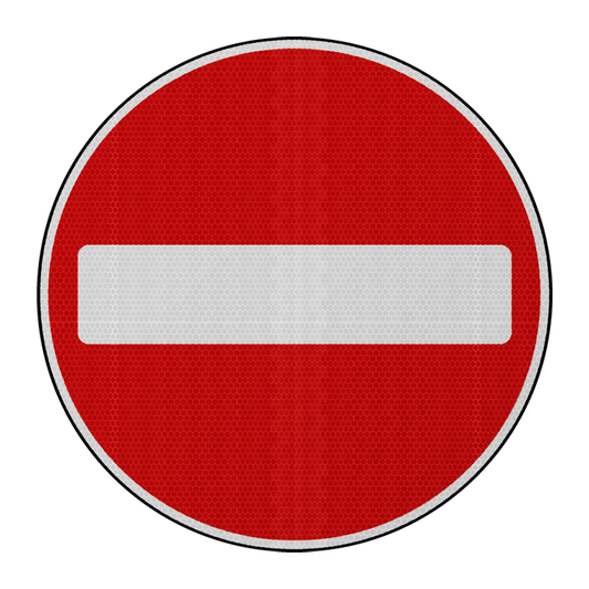 No Entry Restriction Road Sign | Diagram 616 | RA2 | Post Mountable