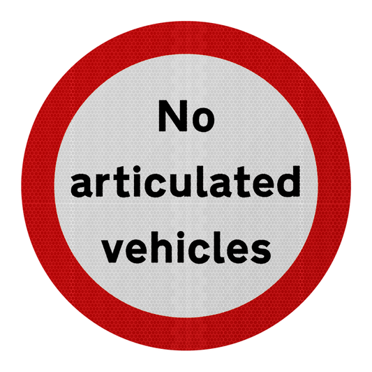 No HGV / Articulated Vehicles Road Sign | Diagram 622.4A | RA2 | Post Mountable
