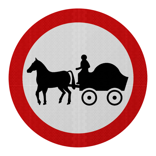 No Horse Drawn Carriages Road Sign | Diagram 622.5 | RA2 | Post Mountable