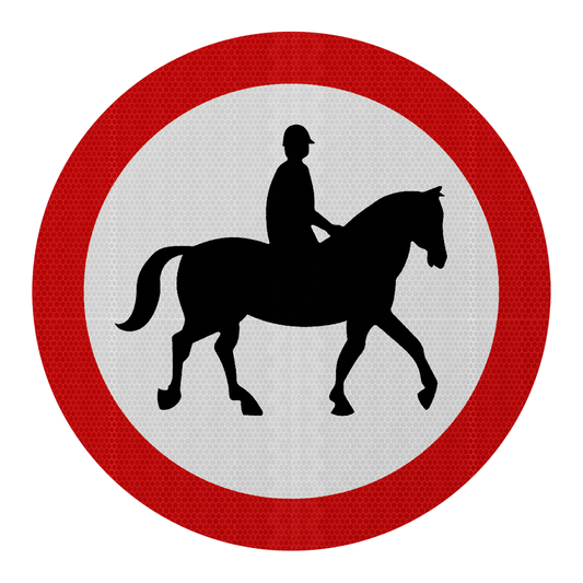 Ridden Horses Prohibited Traffic Sign | Diagram 622.6 | RA2 | Post Mountable