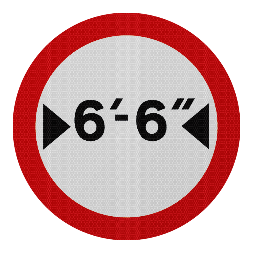 Mandatory Width Restriction Road Sign | Diagram 629A | RA2 | Post Moun ...