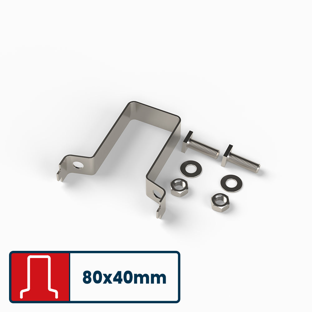 80 x 40mm Rectangular Sign Post Clips – Sign Trade Supplies Ltd