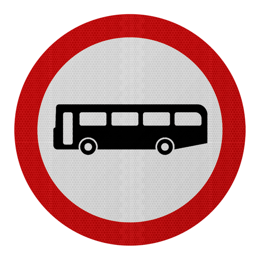 Buses Prohibited Road Sign | Diagram 952 | RA2 | Post Mountable