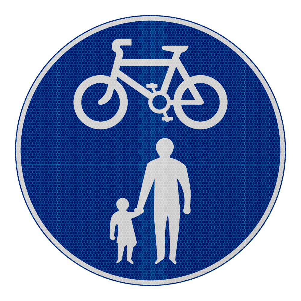 Cycle Pedestrian Route Sign Diagram 956 RA2 Post Mountable