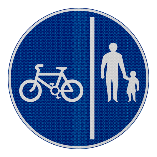 Cyclists & Pedestrian Route With Priority  | Diagram 957 | RA2 | Post Mountable