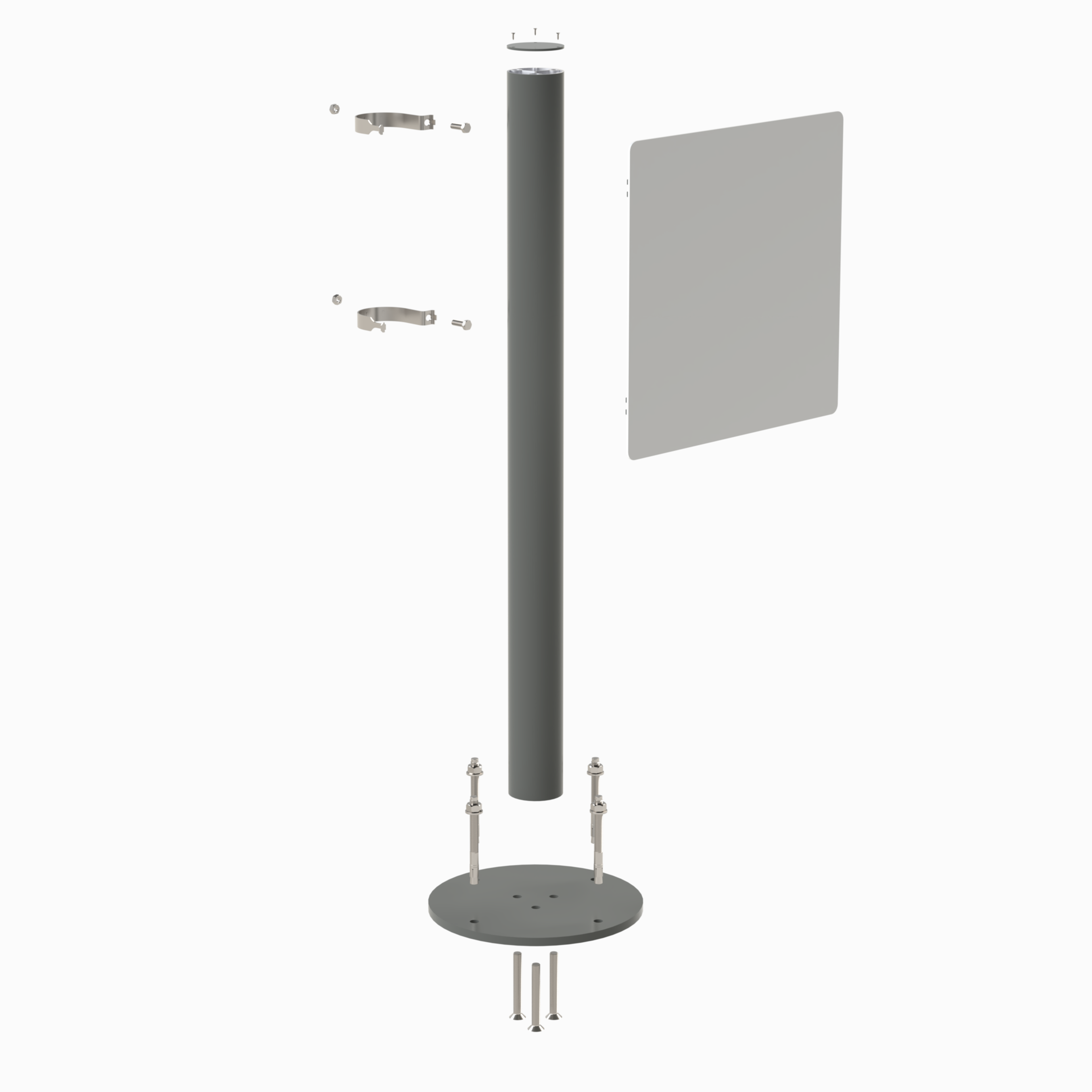 Bolted Baseplate Sign Post