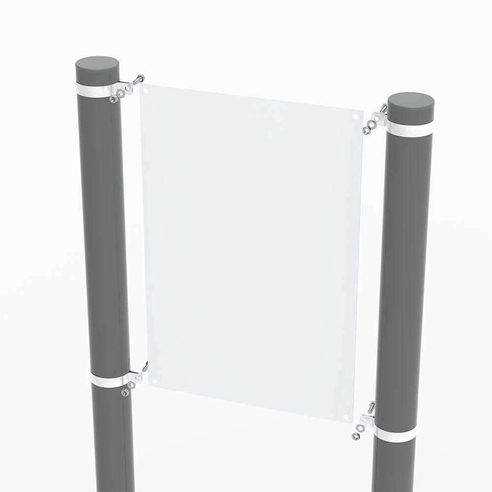 Sign Between Two Posts Sign Post C Clip (Long Legged Clamp) – Sign Trade Supplies Ltd
