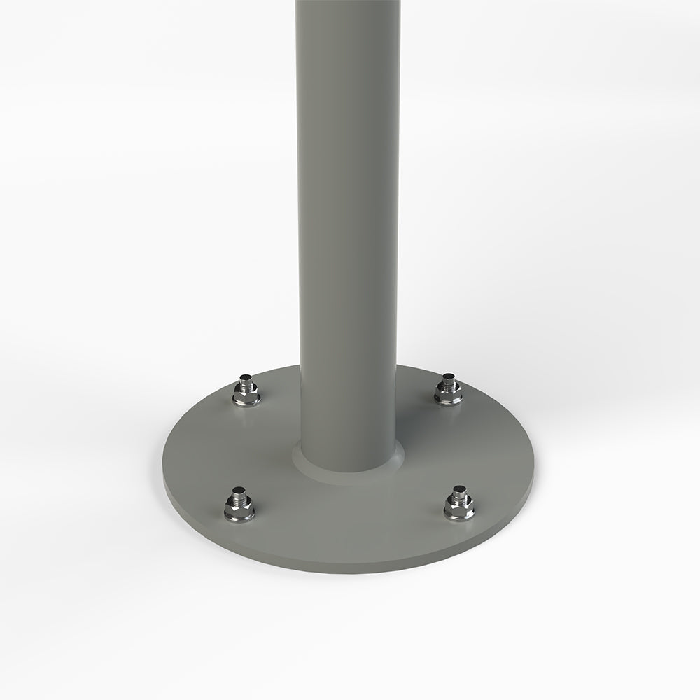 76mm Aluminium Welded Baseplate Sign Post (Surface Mounting)