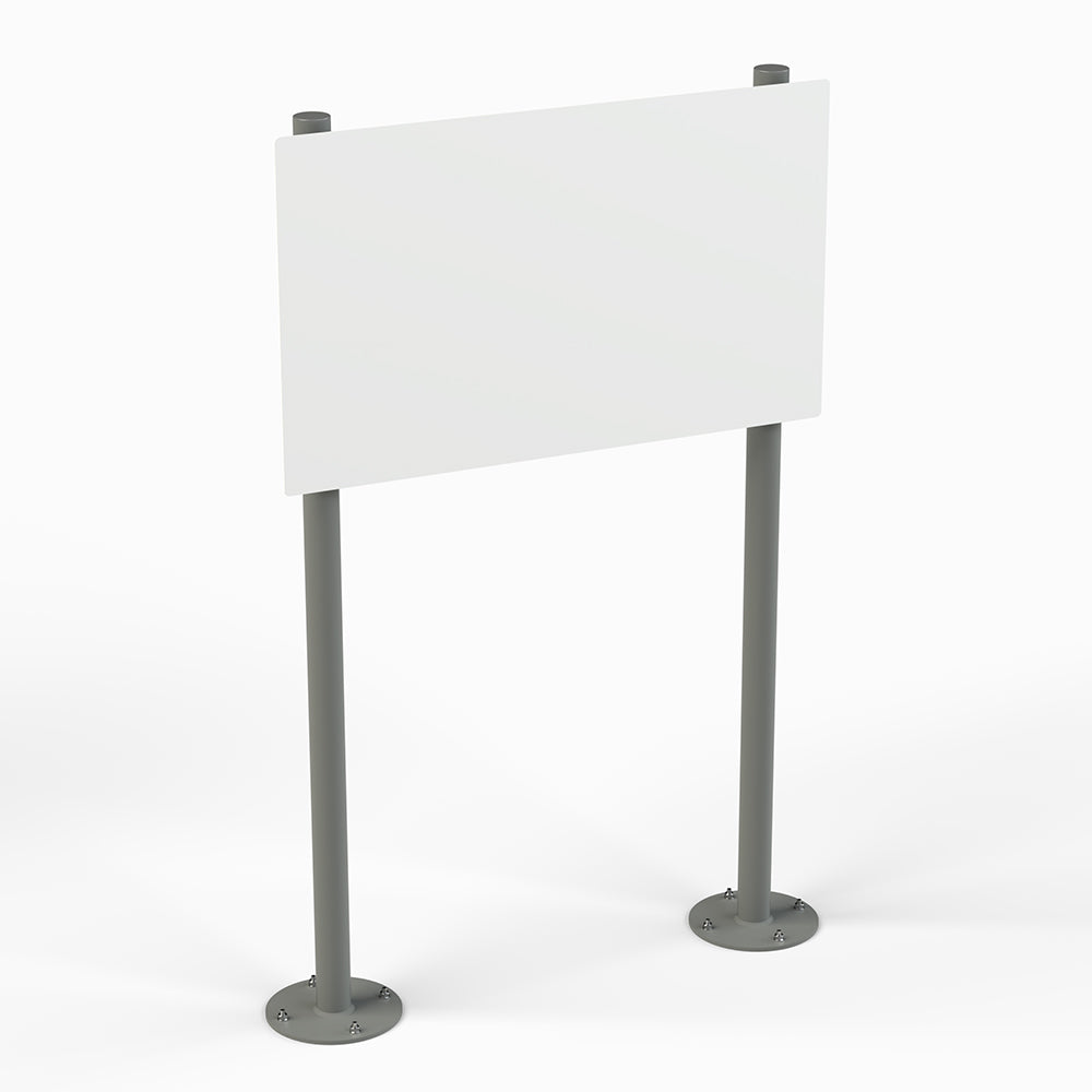 76mm Aluminium Welded Baseplate Sign Post (Surface Mounting)