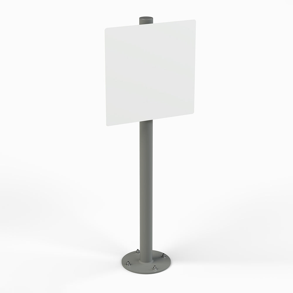 76mm Aluminium Welded Baseplate Sign Post (Surface Mounting)