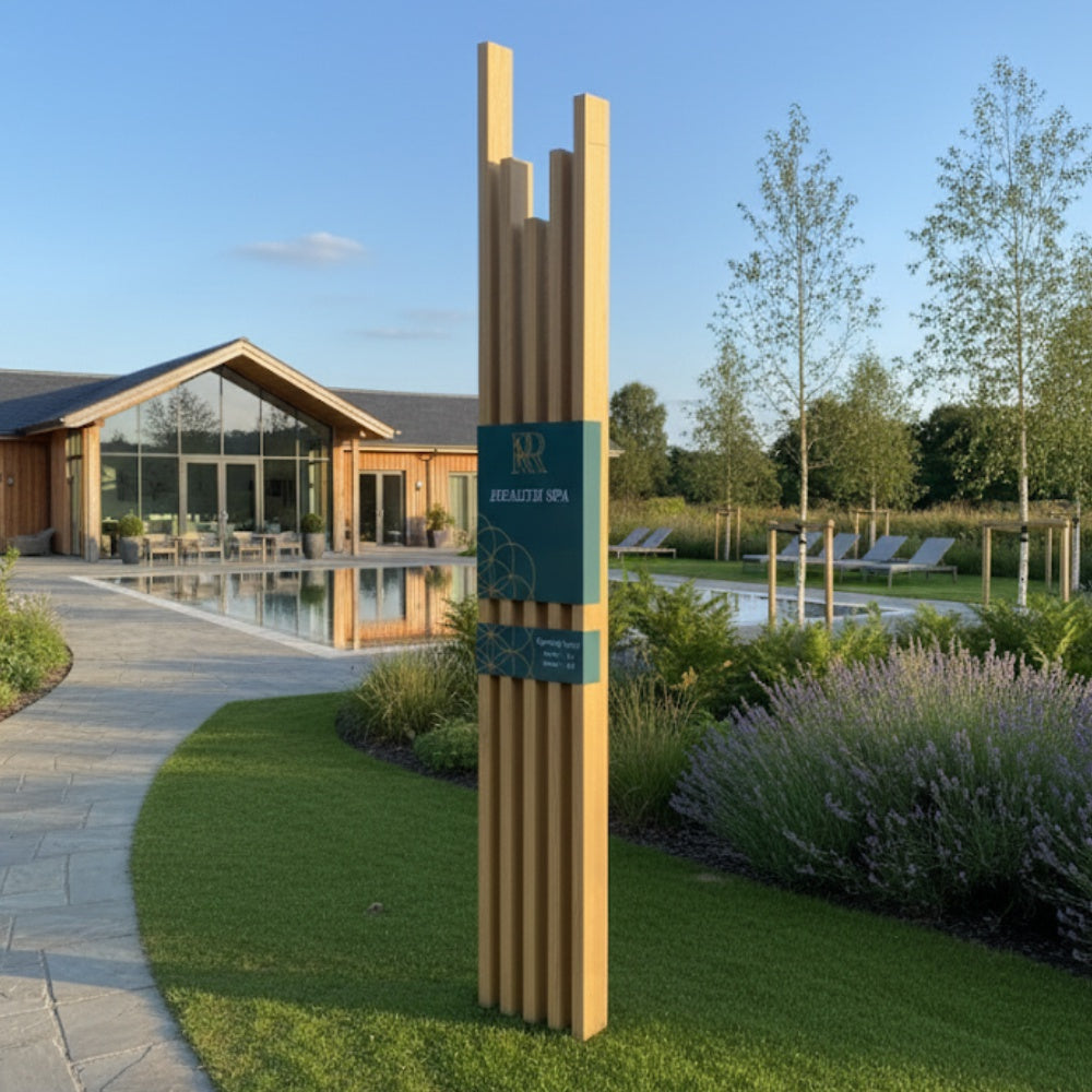 Decro Wood Effect Posts | Wood Grain Sign Posts – Sign Trade Supplies Ltd