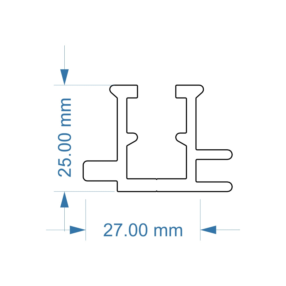 Medium Interlocking Sign Channel with Bonding Tape