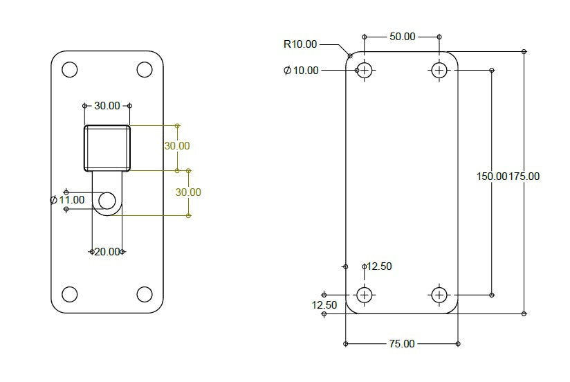 Modern Projecting Swing Sign Bracket